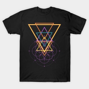 Flower of Life - Star of David - Sacred Geometry - Festival - Psychedelic Artwork - Spiritual T-Shirt